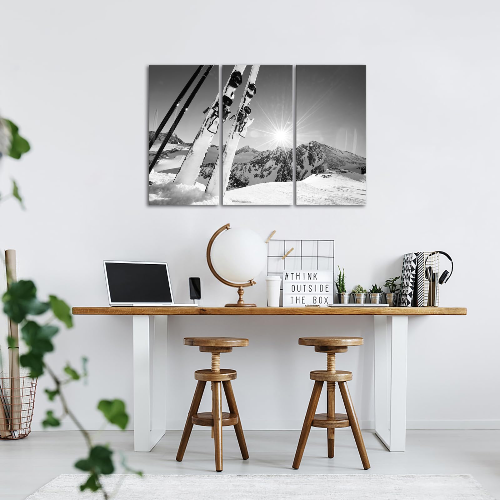 Amazon.com: Nachic Wall Large 3 Piece Canvas Wall Art Black and
